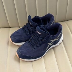 Asics Womens Gel Foundation Blue Running Shoes Sneakers Size 9 Excellent